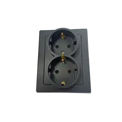 როზეტი Timex IP20 Jowisz 2 დამიწებით შავი