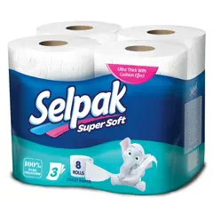 Three-layer toilet paper Selpak 8 pc