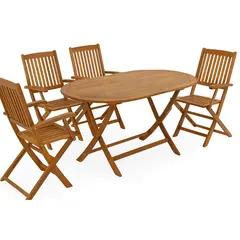 Wooden garden furniture set