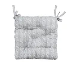 Chair cushion Runo 40x40 cm Grey Braid