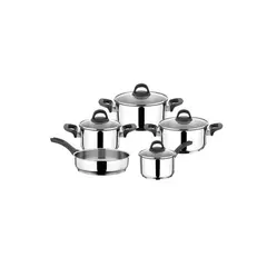 Pan-pot set metal Haschever 5pcs+4 lid