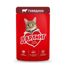Wet food for cat Darling beef 75g