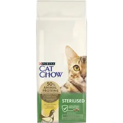 სტერილიზირებული კატის მშრალი საკვები Purina cat chow 15კგ