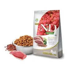 მშრალი საკვები სტერილიზებული ძაღლებისთვის Farmina იხვის ხორცით