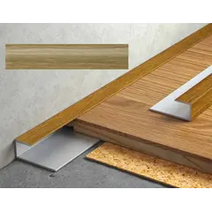 Threshold end aluminum Salag Stratus 12/1800 mm. oak natural