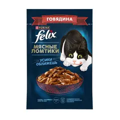 ჟელე კატებისთვის საქონლის ხორცით Purina FELIX 75 გრ