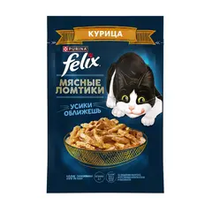 ჟელე კატებისთვის ქათმის ხორცი Purina FELIX 75 გრ