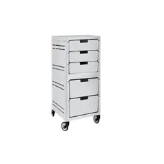 Chest of drawers with wheels Aleana white