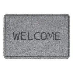 Коврик Hamat Curly Print Welcome Grey 40x60 см