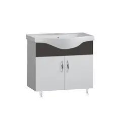 Floor cabinet with washbasin Denko Trend 80 white/anthracite gray