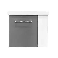 Hanging cabinet with washbasin Denko Step 50 white/anthracite gray