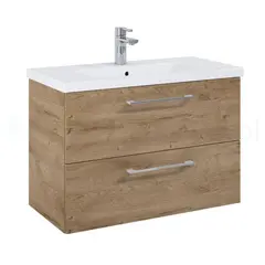 აბაზანის ავეჯი დასაკიდი Elita Roma Plus 80 2DR Canela Oak ხელსაბანით