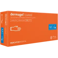 Latex glove dermagel coated - M