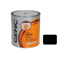 საღებავი ხის და ლითონის Genc Synthetic glossy paint Silver 9103 შავი 750 მლ