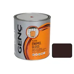 საღებავი ხის და ლითონის Genc Synthetic glossy paint Silver 8910 მუქი ყავისფერი 2,5 ლ