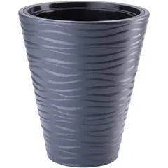 პლასტმასის ქოთანი ყვავილებისთვის FORM PLASTIC Sahara Dunes round 2722-014 Ø40 ანტრაციტი