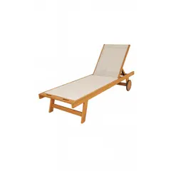 ხის შეზლონგი Wooden lounger Cairo186x61x32 სმ