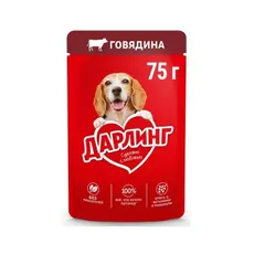 Корм мокрый для собак Darling говядина 75г