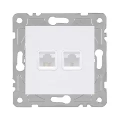 Розетка TDM RJ45 RJ11 QUAD белый