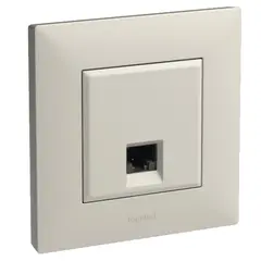 როზეტი ჩარჩოს გარეშე ტელეფონის Legrand 768429 1 განყოფილებიანი RJ11 კრემისფერი ჩარჩოს გარეშე