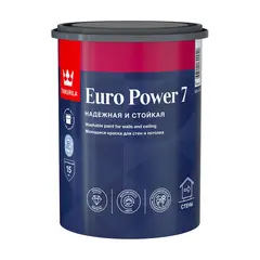 ინტერიერის საღებავი რეცხვადი Euro Power 7 A 0.9 ლ თეთრი