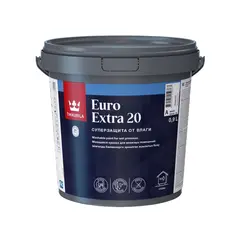 საღებავი ნესტიანი შენობებისთვის Tikkurila EURO EXTRA 20 C ნახევრად მქრქალი 0,9 ლ