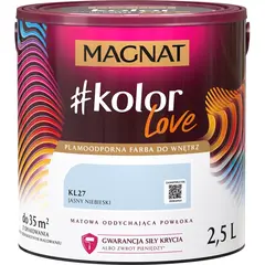 საღებავი ინტერიერის Magnat Kolor Love 2.5 ლ KL27 ღია ლურჯი საღებავი ინტერიერის Magnat Kolor Love 2.5 ლ KL27 ღია ლურჯი