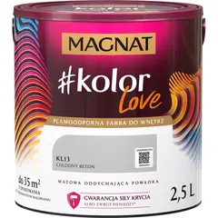Краска интерьерная Magnat Kolor Love 2.5 л KL13 прохладный бетон Краска интерьерная Magnat Kolor Love 2.5 л KL13 прохладный бетон