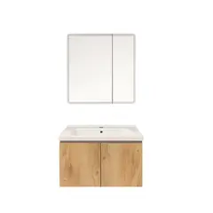Bathroom furniture MWB light Wood 60 x 47 cm + LED mirror 65 x 10 x 57 cm