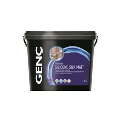 საღებავი ინტერიერის ნახევრად გლუვი Silicone Silk Matt Gench 7.5 ლ თეთრი