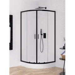 საშხაპე კაბინა New Trendy Suvia Black ZS-0010 90x90x201სმ-5მმ (გამჭვირვალე შუშა-შავი პროფილით )