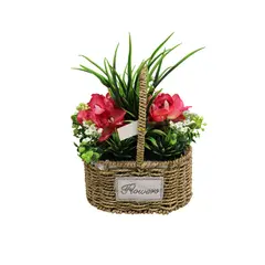 ხელოვნური ყვავილები კალათში 30 სმ