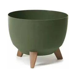 ქოთანი ყვავილის Lamela Bowl ROMA ECO wood 330 12,4ლ მწვანე