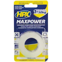 ლენტი ორმხრივი გამჭვირვალე HPX Maxpower HT1902 2Mx19MM