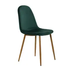 Chair CHARLTON VELVET GREEN OAK LEG 44x53x87 cm