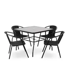 Set of garden furniture table 61x61x72 cm chair 57x70x65 cm