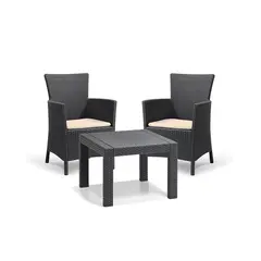 ბაღის ავეჯის კომპლექტი Allibert Rosario graphite