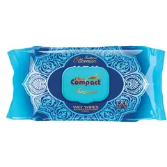 Wet wipes Compact Turquoise 120 pcs
