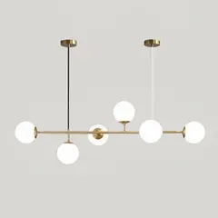 Люстра Pendent E27 8 2313-8 BZ WH золото белый