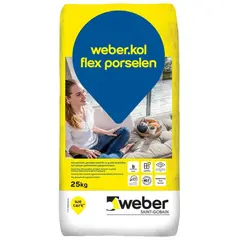 Porcelain tile glue Weber.kol porselen 25 kg