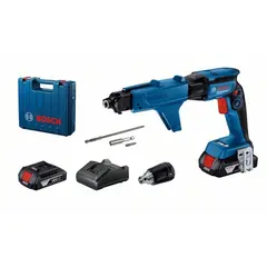 Cordless drywall screwdriver Bosch GTB 185-LI + GMA55 (06019K7022)