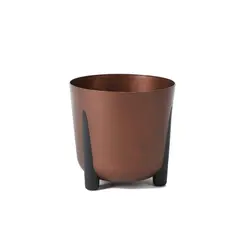 ქოთანი ყვავილის Lamela FRIDA 180 round planter - copper 3,3L