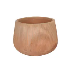 Ceramic pot Mega Collections Whitewash Vert. Rib Cauldron D22H18