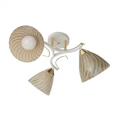 ჭაღი Bella Mita 3 E27 6120/3 FG+WH თეთრი ოქროსფერი