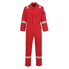 Flame-resistant work overalls with reflective strips PORTWEST FR21RER red M