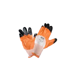 Glove orange nitrile coated M2M 300/135 S10