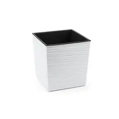 ქოთანი ყვავილის Lamela JUKA chisel planter white 40x40 სმ