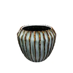 Pot ceramic Mega Collections Ide Rib Cone Pot Ice D21H18