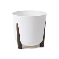 Flower pot white Lamela FRIDA 340 round planter