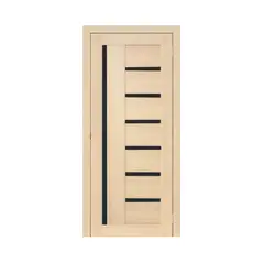 კარის ბლოკი Fly Doors LA STELLA 217 იფანი latte შუშა შავი 36x700x2150 მმ